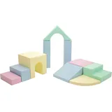 IGLU Soft Play Softbausteine Schaumstoffbausteine Riesenbausteine Bauklötze Spielbausteine Pastel Farben Helles Pastell)