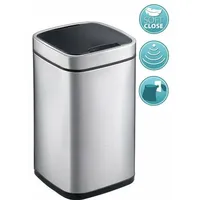 PERFECT Sensor-Abfalleimer 12l, Soft Close, gebürsteter Edelstahl