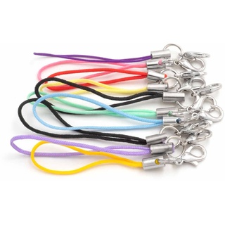 Vintageparts FACHHANDEL FÜR SCHMUCKZUBEHÖR 10 Handyanhänger im Farbmix mit Karabiner