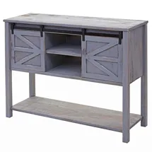 MCW Kommode MCW-D57, Schiebetürenschrank Sideboard Schrank, Shabby-Look Vintage 81x102x34cm dunkelgrau