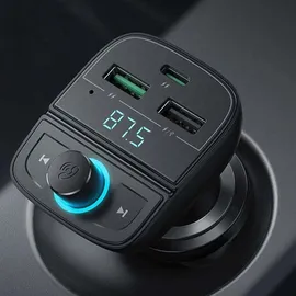 UGREEN FM Transmitter Bluetooth 5.0 MP3 Car Charger - Schwarz