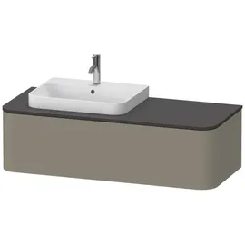 Duravit Happy D.2 Plus Waschtischunterbau für Aufsatzbecken links, steingrau seidenmatt