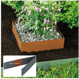 Bellissa Rasenkante Square Corten 30 x 30 cm rot