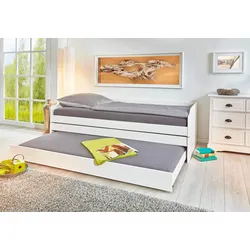 Inter Link Funktionsbett Aus eins mach drei – 3 Liegeflächen – 90 x 200 – Weiss