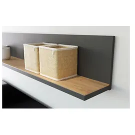 Germania Wandboard 164 x 25 x 20 cm Graphit/Navarra-Eiche