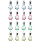 Kaemingk Solar Birne plastik Dauerbetrieb 4 Farben Ø8cm H.14cm 16 Stück