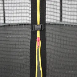 Rundes Trampolin Ø 370cm grau mit Schutznetz - Saturne - Gartentrampolin 370 cm 3m  PRO Qualität.  EU-Standards.