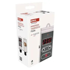 EMOS Thermostat mit Tauchhülse digital Hysterese-Funktion 5-80 °C 230 V