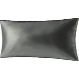 AILORIA Ailoria, Bettwäsche, BEAUTY SLEEP Silk Zipper Pillowcase (40x80) (anthracite) (Kopfkissenbezug, 40 x 80 cm)