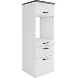 OPTIFIT Backofenumbauschrank »Palma«, Breite 60 cm, 3 Schubkästen, 1 Klappe weiß