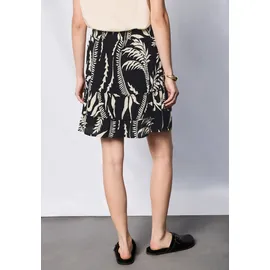 street one studio Volantrock Damen Floral Schwarz 40
