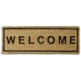 Relaxdays Kokosmatte Welcome braun 25,0 x 75,0 cm