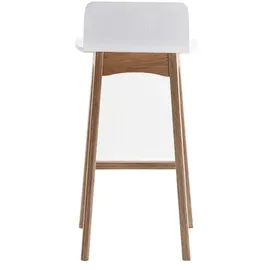 miliboo Barstuhl aus Holz 65 cm Weiß