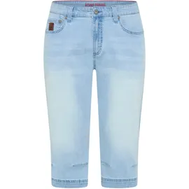 Bruno Banani Jeansbermudas BRUNO BANANI "Hutch-Bermuda", Herren, Gr. 40, Länge 32, blau (light blau), Denim/Jeans, Obermaterial: 98% Baumwolle, 2% Elasthan, unifarben, straight fit kniebedeckend, Jeans, Straight-Fit, normale Leibhöhe, aus elastischem Denim-Material