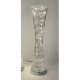 Formano LED Bodenlampe DRAHT gedreht H. 100cm D. 25cm Metall silber Formano