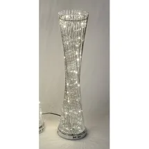 Formano LED Bodenlampe DRAHT gedreht H. 100cm D. 25cm Metall silber Formano