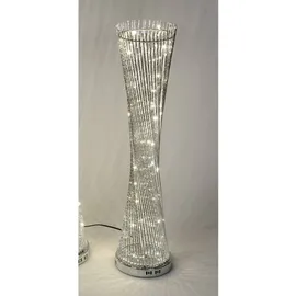 Formano LED Bodenlampe DRAHT gedreht H. 100cm D. 25cm Metall silber Formano
