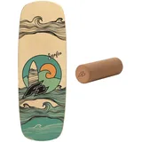Tchibo - F2 Balance Board Set Pill mit Korkrolle - mehrfarbig