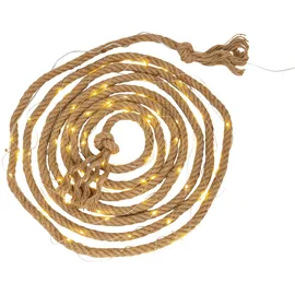 NÄVE Solar-Lichterkette "CANAMO" Solar-Lichterkette "CANAMO" Solar-Lichterkette "CANAMO" aus Hanfseil in ́Natur, 8 m lang, plus 2 m Zule... - (L)800 cm | Gr.: onesize