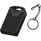 Super Mini USB-Laufwerke Flash Memory USB-Sticks Daumenlaufwerk Pendrive mit wasserdichtem staubdicht Stoßfest (64GB Schwarz)