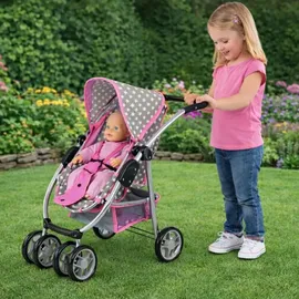 alice"s wonderland' Alice 2-in-1-Puppenwagen Sterne Rosa