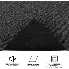 Karat Teppichfliesen Moscow Selbstliegend 50 x 50 cm Anthrazit