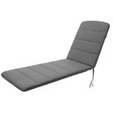 Bjird Liegenauflage Auflage für Gartenliege Amelia 185x60x6 cm, Auflagen für Deckchair/Polsterauflage für Sonnenliege, Wasserabweisend grau