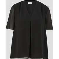 S.Oliver BLACK LABEL Shirtbluse, mit V-Ausschnitt schwarz 38