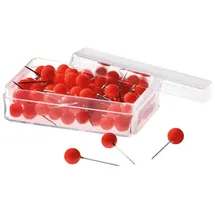 Magnetoplan Pin Nadeln Dose a. 100 Stück, rot