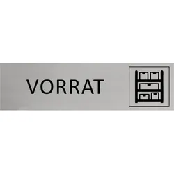 CombiCraft Aluminium Türschild Vorrat 165x45mm