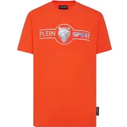 PLEIN SPORT Herren Shirt CHROME SCRATCH EDITION, Orange 132, M