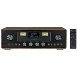 Akai AM-100 RHAPSODY Mikrosystém s CD/BT (Bluetooth, CD Player), Stereoanlage, Bronze, Schwarz, Braun
