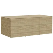 vidaXL Gartentruhe Beige 984L Poly Rattan