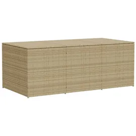 vidaXL Gartentruhe Beige 984L Poly Rattan