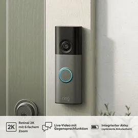 Ring B0FHJ91JY5 Battery Video Doorbell (2nd Gen.) Gray Türklingel