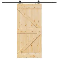 vidaXL Narvik rechts 90 x 210 cm Natürlich/Schwarz