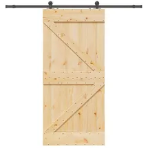 vidaXL Narvik rechts 90 x 210 cm Natürlich/Schwarz