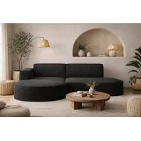 kaiser möbel Ecksofa mit runden Abschlüssen aus Cordstoff & Couches, Wohnlandschaften, Ecksofas