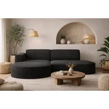 kaiser möbel Ecksofa mit runden Abschlüssen aus Cordstoff & Couches, Wohnlandschaften, Ecksofas