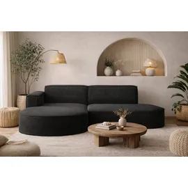 kaiser möbel Ecksofa mit runden Abschlüssen aus Cordstoff & Couches, Wohnlandschaften, Ecksofas