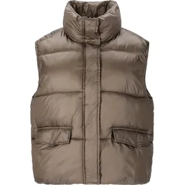 ATHLECIA Steppweste "Prinsloo", Damen, Gr. 40, grün (grün, beige), 100% Polyamid, normal, hoch geschlossener Ausschnitt, Westen Steppweste, mit innovativer Primaloft-Technologie