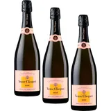 Veuve Clicquot Rosé Champagner, 0,75L (Packung mit 3)
