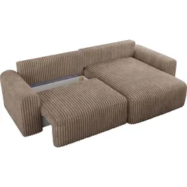 MKS Meble Eckcouch Cord 2-Sitzer Braun