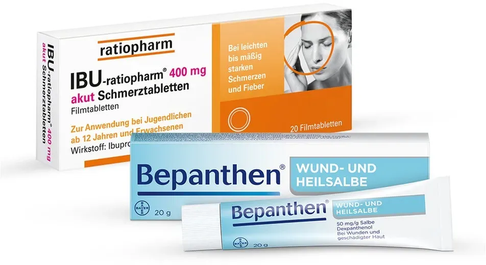 IBU ratiopharm 400 + Bepanthen Wund-Heil 1 Set