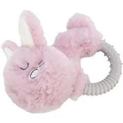 Trixie Hunde-Spielzeug Junior Hase, Ring, 14 cm, Pink (Plüschspielzeug), Hundespielzeug
