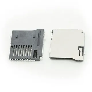 DealMux PCB SMD Push-Out Flip Typ TF Micro SD Speicherkarten Sockel 10 Stück