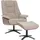 MCA Furniture Relaxsessel N57 Bouclé 80 x 100 x 90 cm Braun mit Hocker