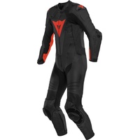 Dainese Laguna Seca 5, Lederkombi 1tlg. perforiert - Schwarz/Neon-Rot - 60