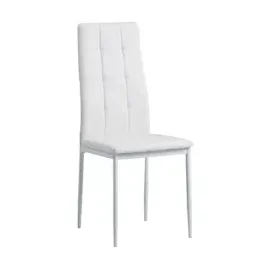 Albatros Esszimmerstühle RIMINI 4er Set, Weiss - Edles Italienisches Design, Polsterstuhl Kunstleder-Bezug, Modern und Stilvoll am Esstisch
