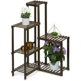 Relaxdays Pflanzenregal 101 x 62 x 62 cm Braun